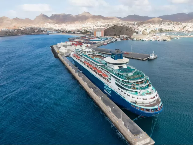 Port view in Mindelo, São Vicente, Cabe Verde